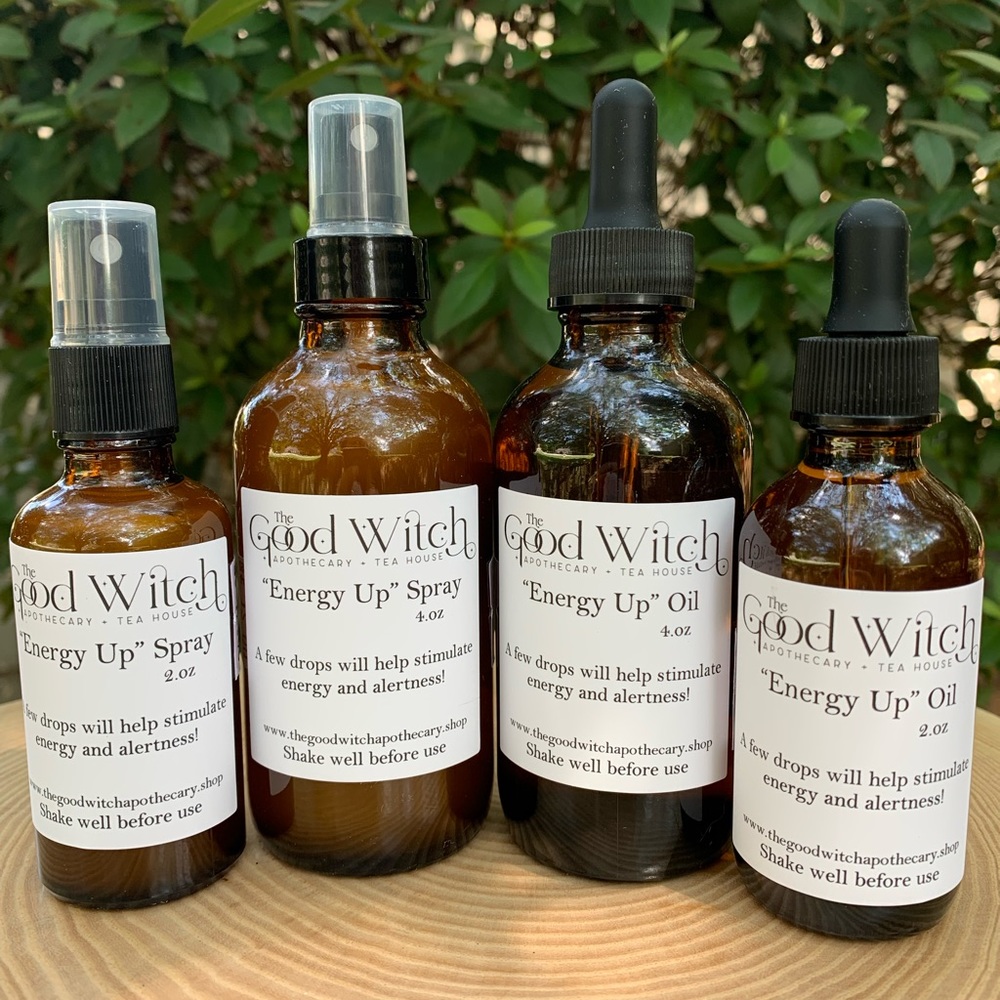 Energy Up Essential Oil Spray 2 oz. Natural, Organic Energy Booster, Holistic